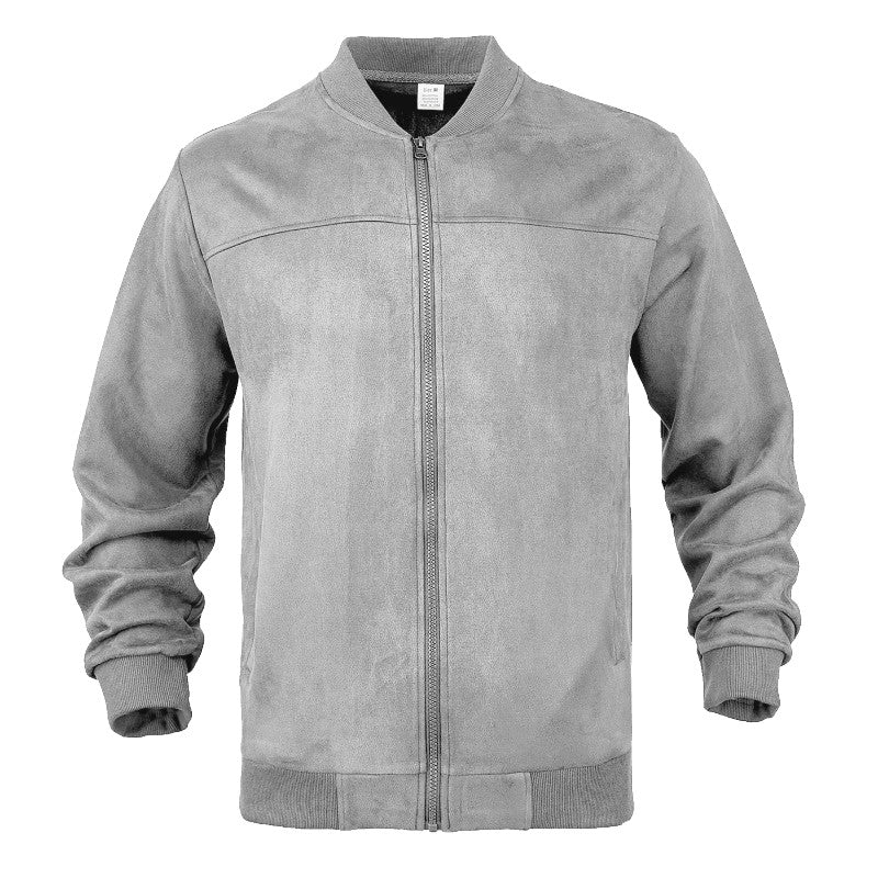 Archer - Men's Suede Look Ribbed Bomber Jacket 3