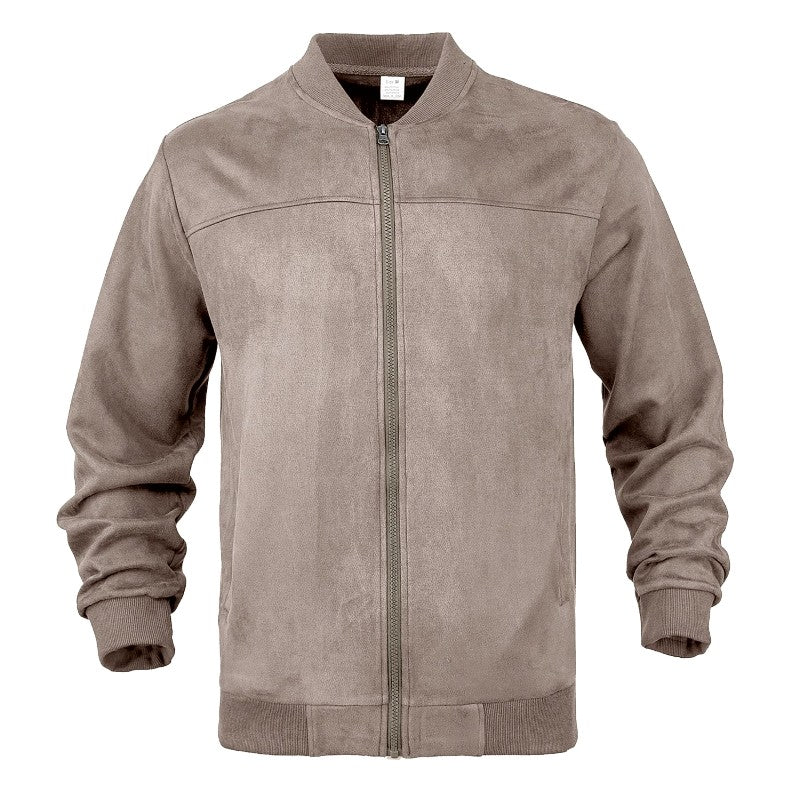 Archer - Men's Suede Look Ribbed Bomber Jacket 4