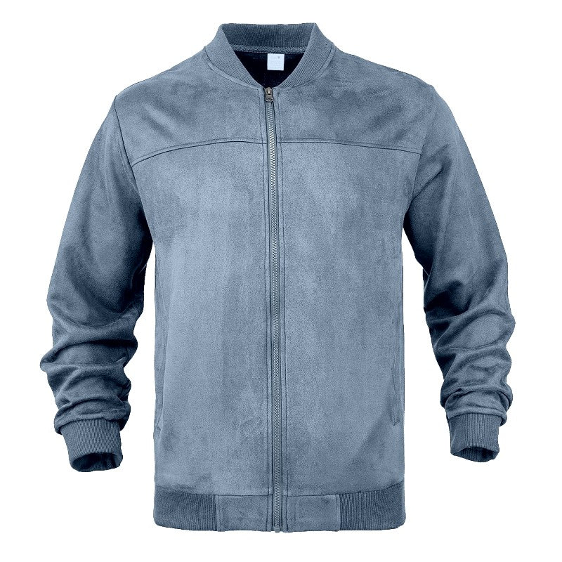Archer - Men's Suede Look Ribbed Bomber Jacket 5