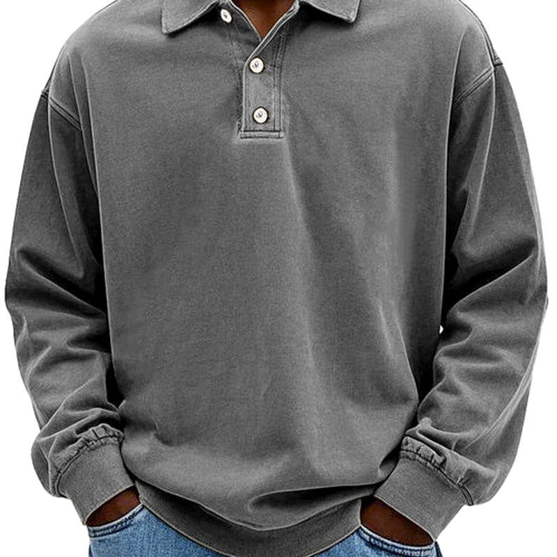 Archibald - Men's Long Sleeve Polo Sweatshirt
