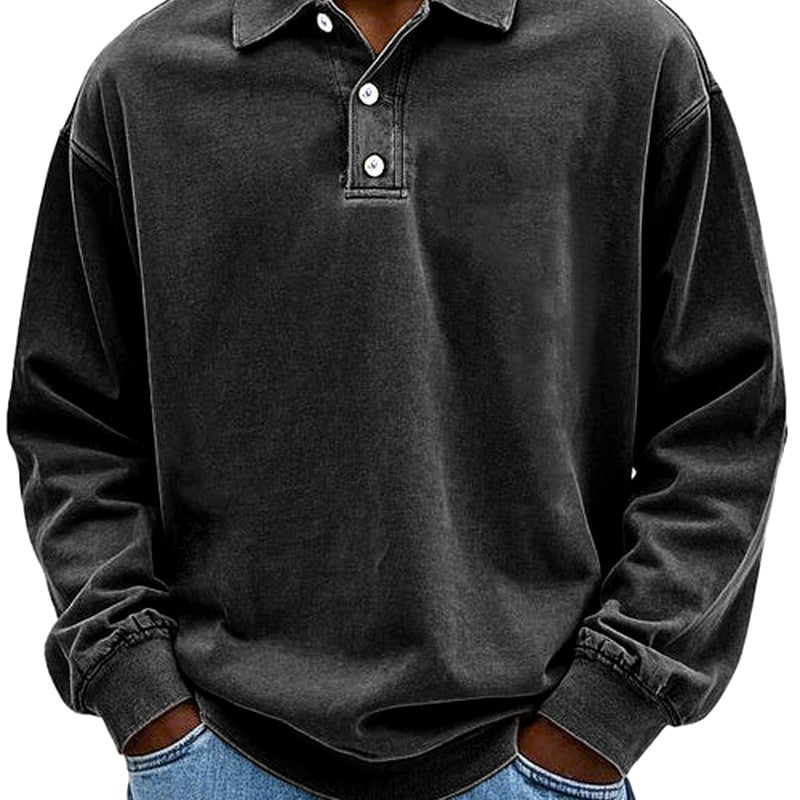 Archibald - Men's Long Sleeve Polo Sweatshirt