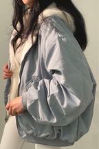 Aria - Women's Oversized Fleece-Lined Bomber Jacket