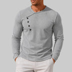 Arman - Men’s Textured Knit Button Neck Shirt 3