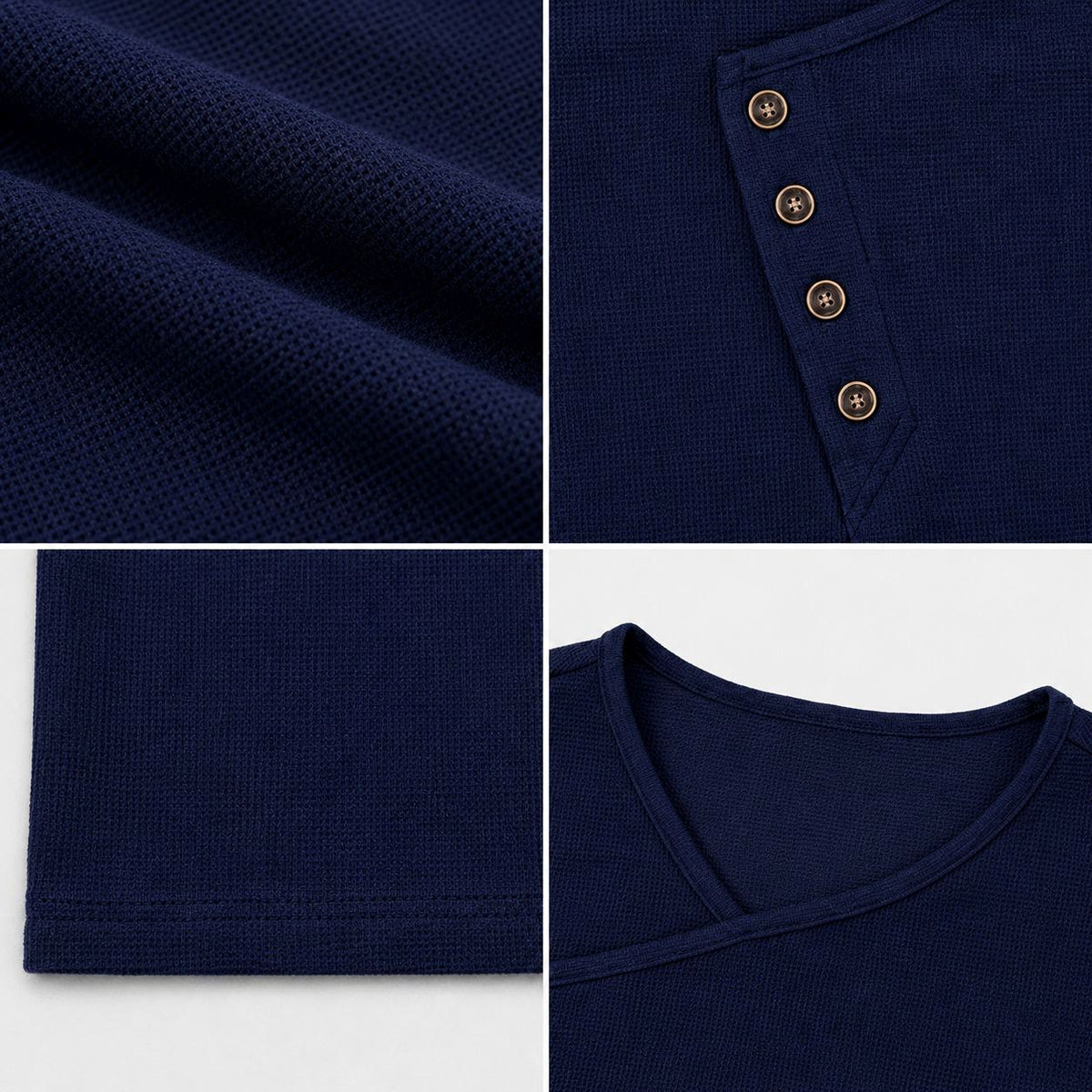 Arman - Men’s Textured Knit Button Neck Shirt 6