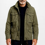 Arsenio - Men's Stand Collar Multi-Pocket Field Jacket 1