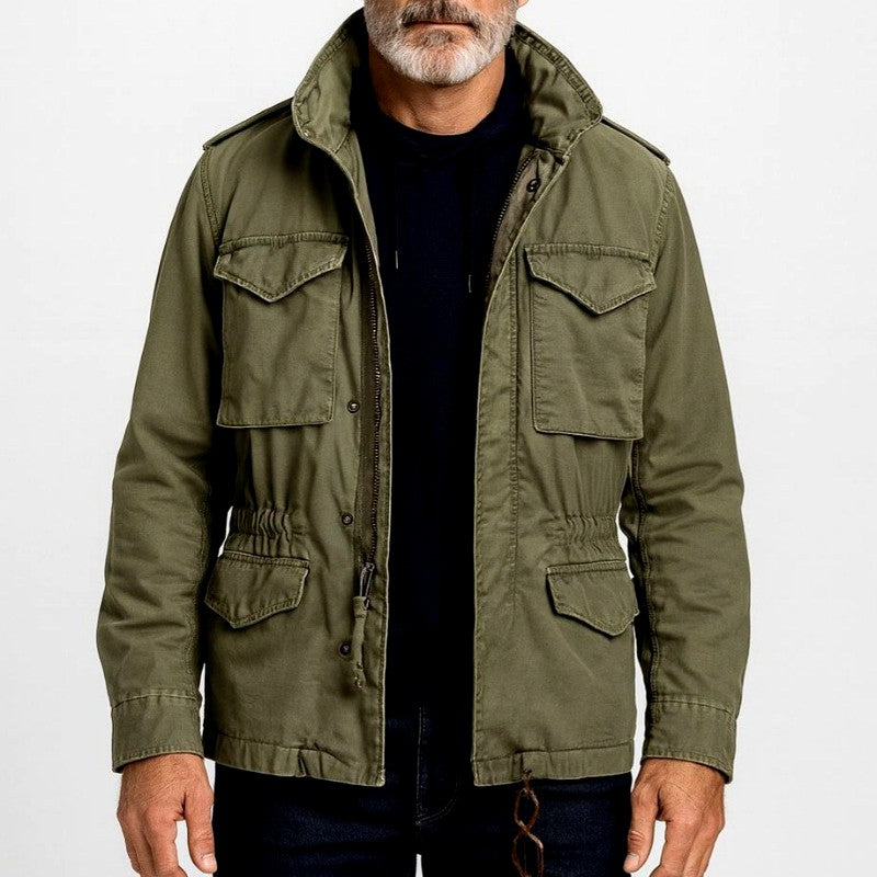 Arsenio - Men's Stand Collar Multi-Pocket Field Jacket 1