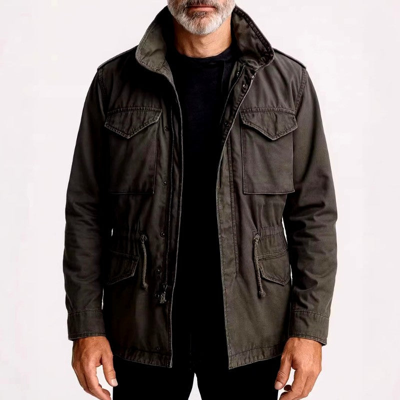 Arsenio - Men's Stand Collar Multi-Pocket Field Jacket 2