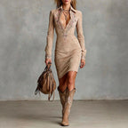 Asha - Women's Western Embroidered Long Sleeve Party Dress 1