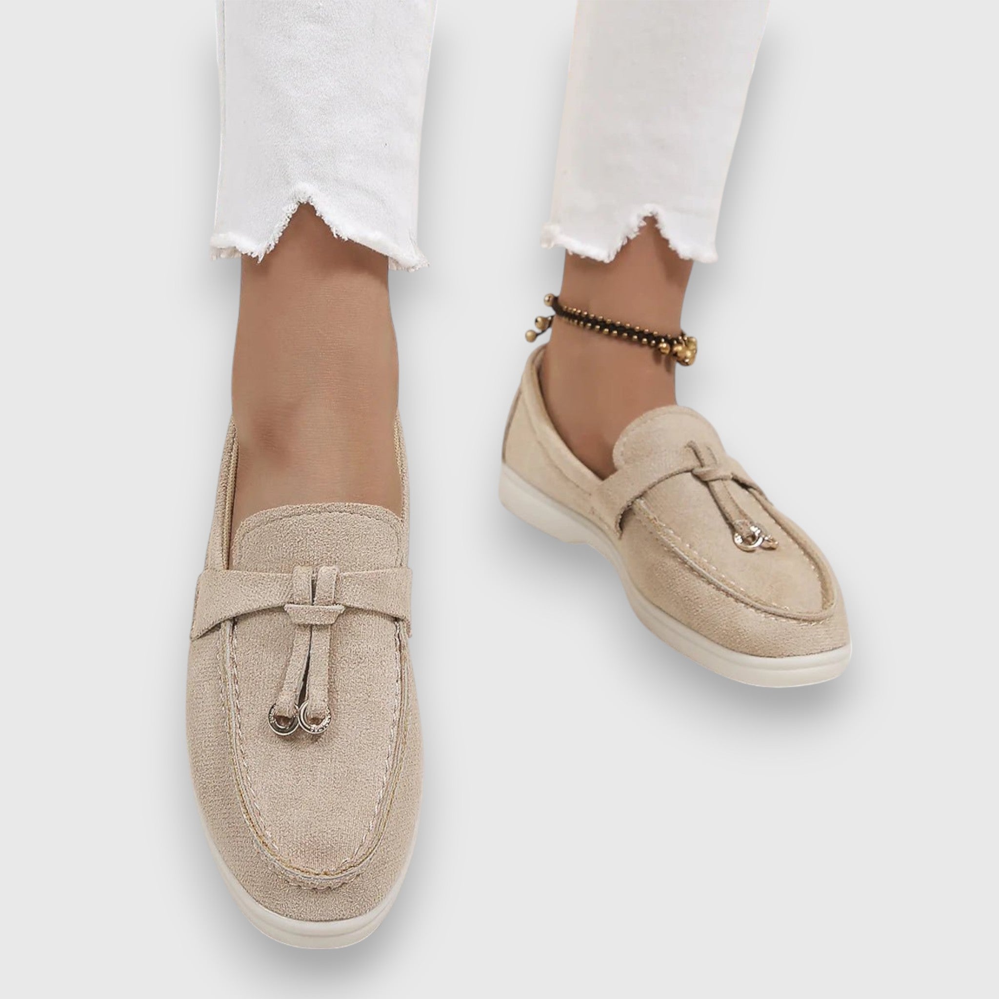 Audrey - Women's Suede Tassel Loafers with Platform Sole
