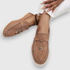 Audrey - Women's Suede Tassel Loafers with Platform Sole