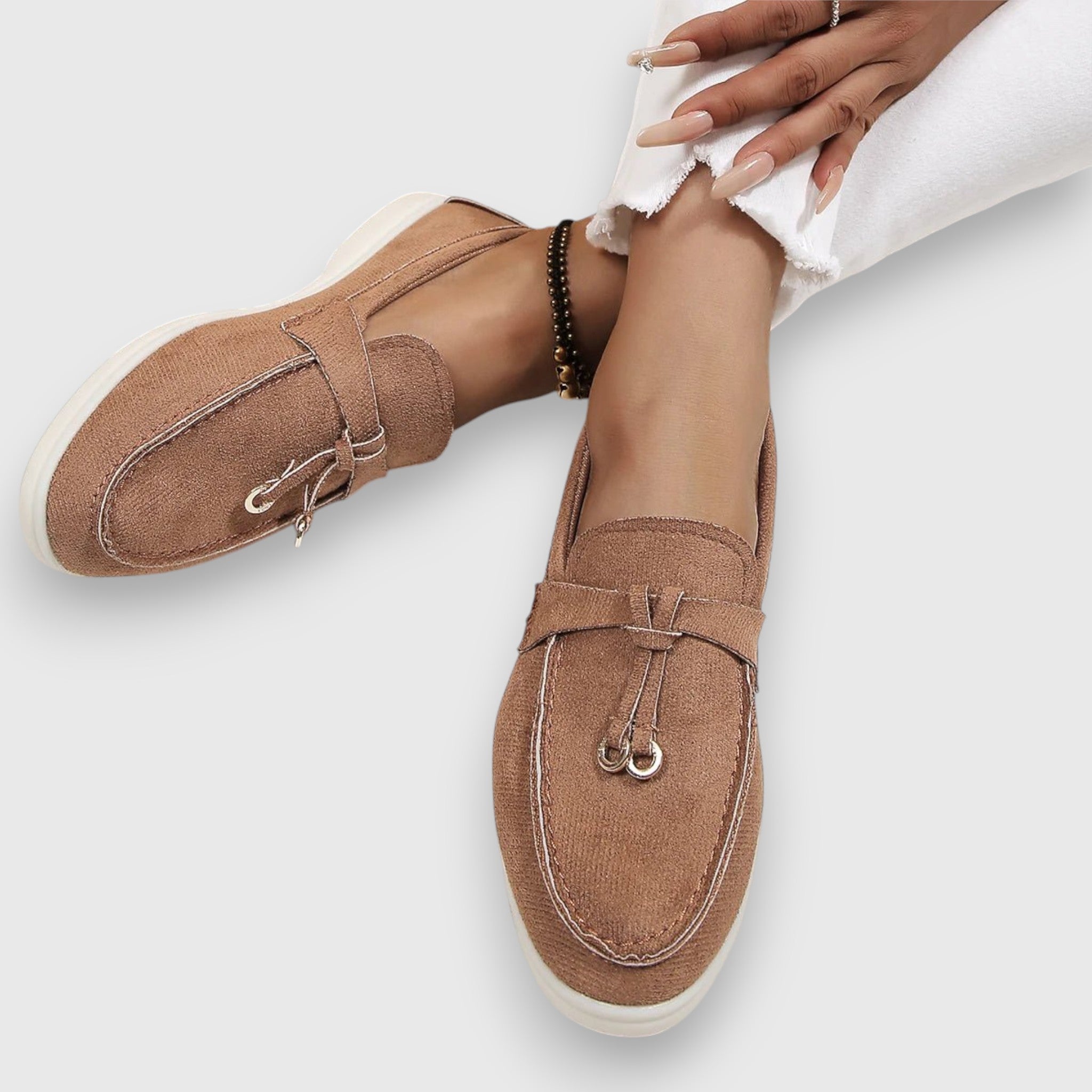 Audrey - Women's Suede Tassel Loafers with Platform Sole