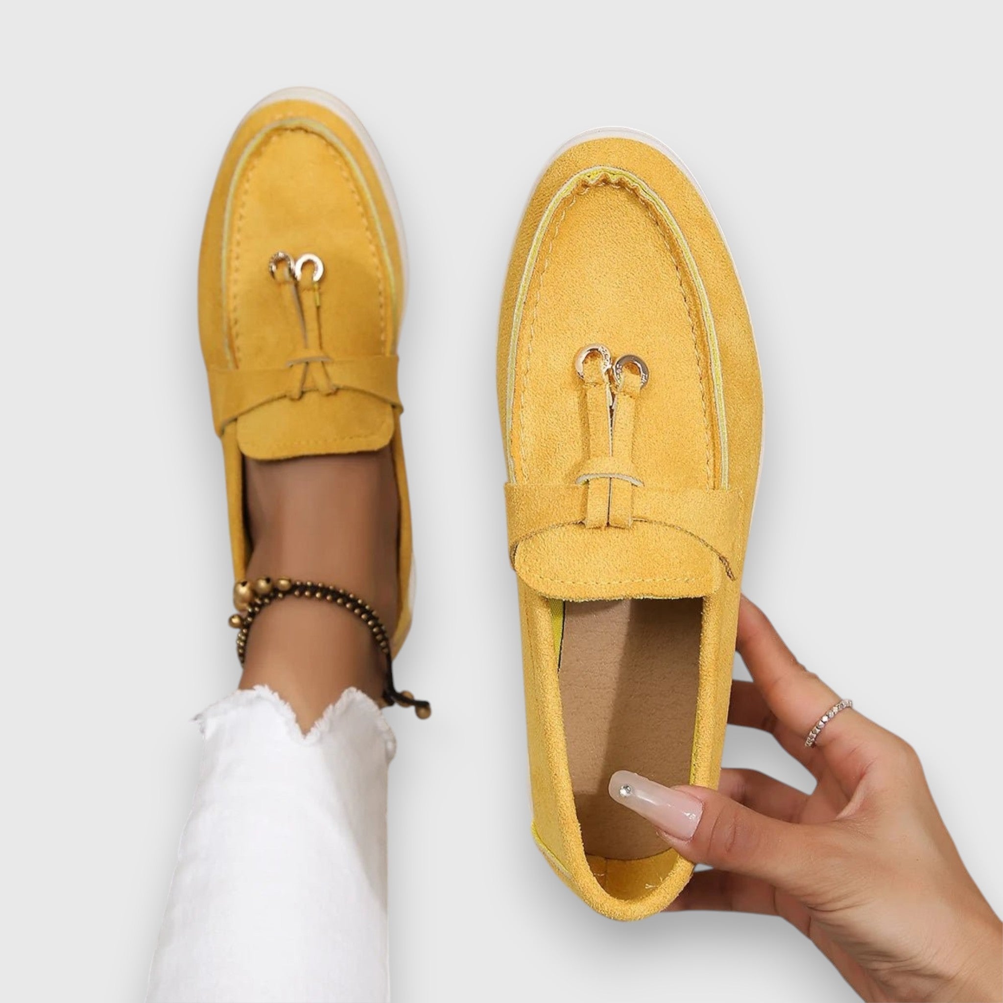 Audrey - Women's Suede Tassel Loafers with Platform Sole