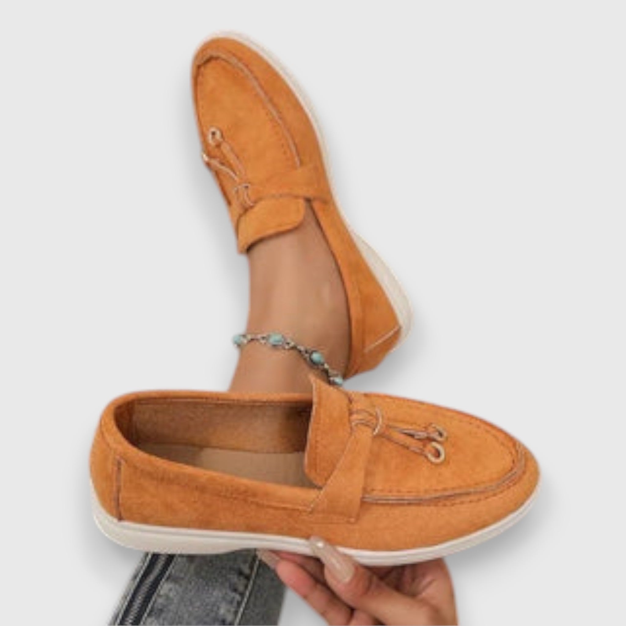 Audrey - Women's Suede Tassel Loafers with Platform Sole