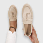 Audrey - Women's Suede Tassel Loafers with Platform Sole