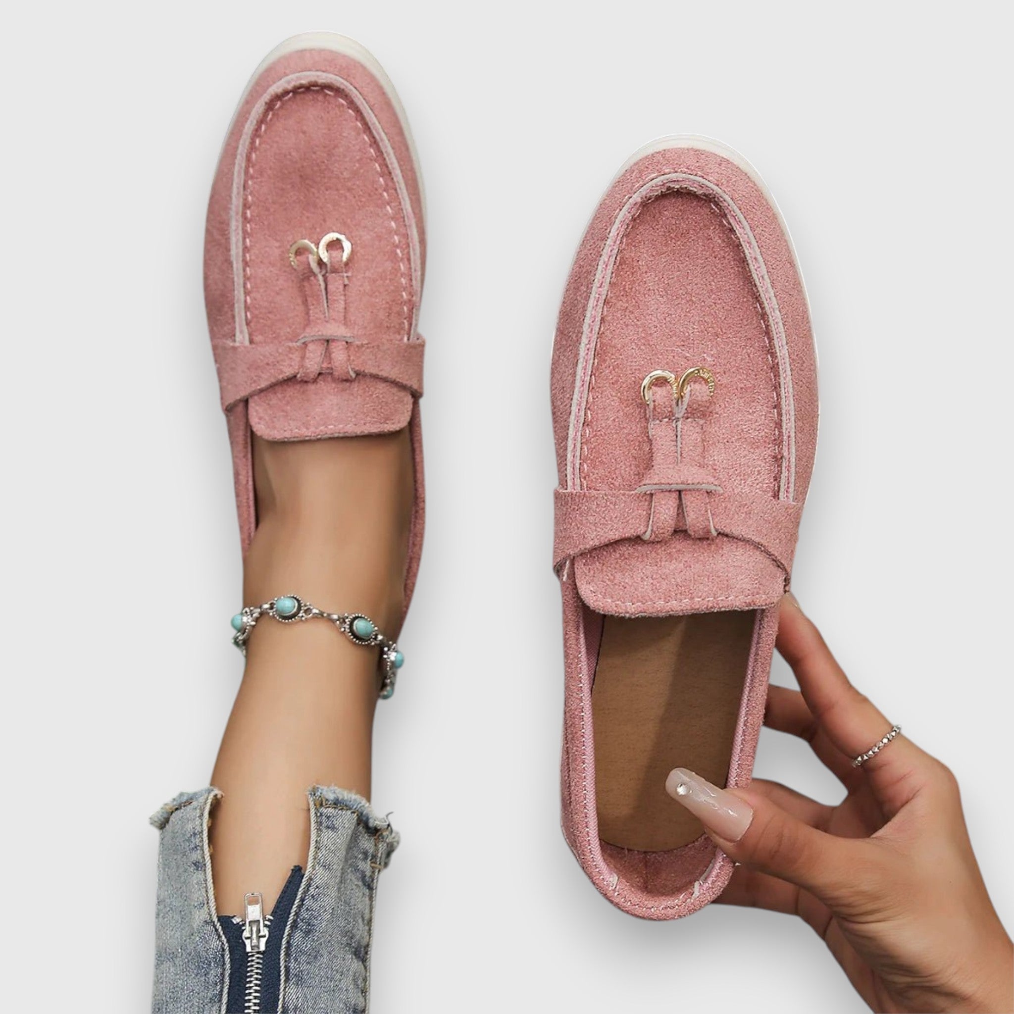 Audrey - Women's Suede Tassel Loafers with Platform Sole