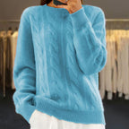 Ava - Women's Cable Knit Crew Neck Sweater