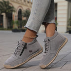 Aveline - Women's Casual Lace-Up Shoes with Side Zipper