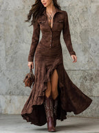 Avianna – Women’s Western Style Button Front Dress 2