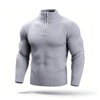 Ayden- Men's Textured Quarter-Zip Sweater 3
