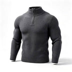 Ayden- Men's Textured Quarter-Zip Sweater 4