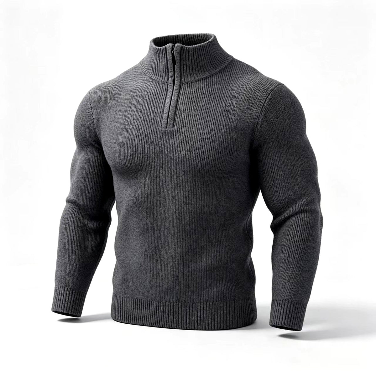 Ayden- Men's Textured Quarter-Zip Sweater 4