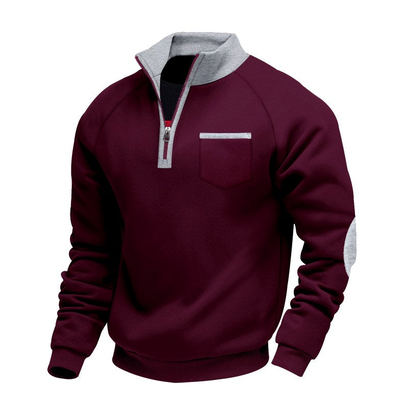 Bennett - Men's Elbow Patch Quarter-Zip Pullover 4