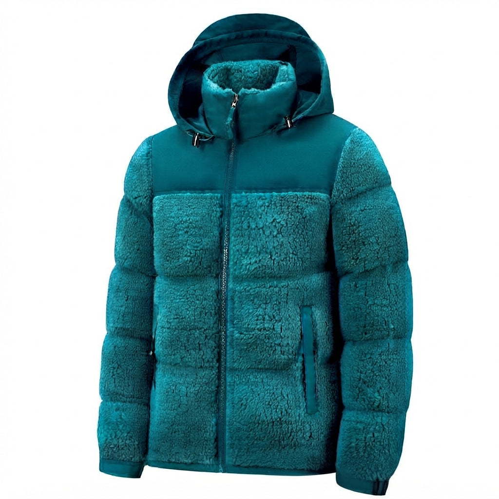 Bennett - Men's Fleece Panel Hooded Puffer Coat