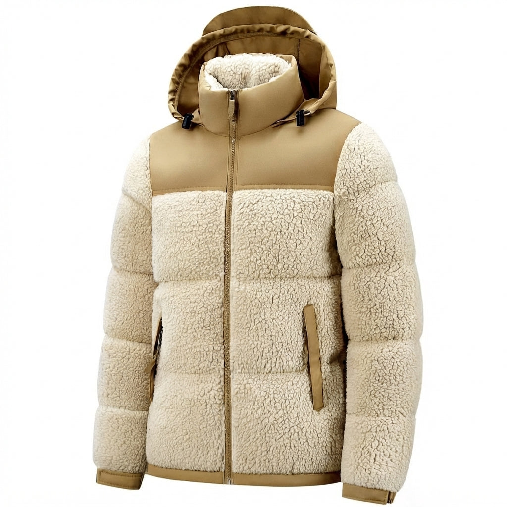 Bennett - Men's Fleece Panel Hooded Puffer Coat