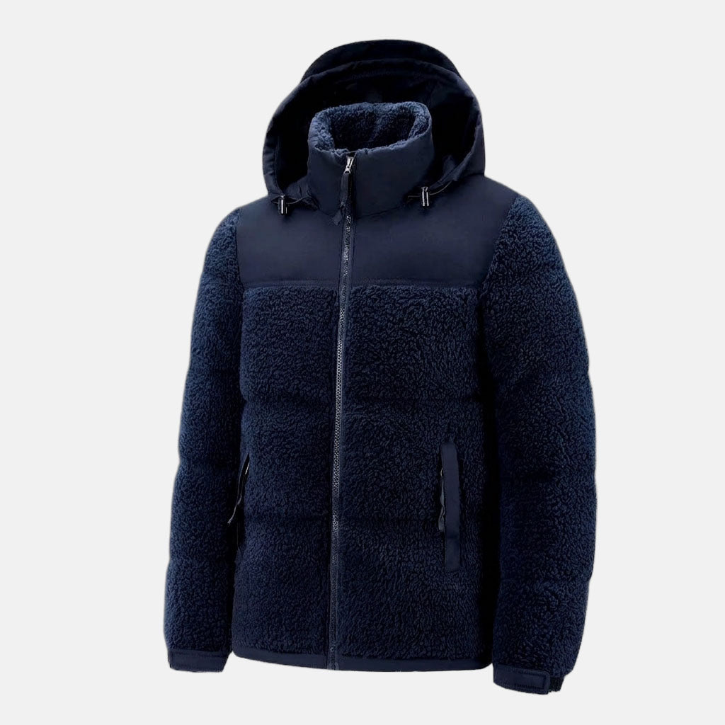 Bennett - Men's Fleece Panel Hooded Puffer Coat