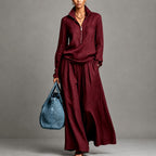 Beverly - Women's Half-Zip Top and Wide Leg Pants Set 3