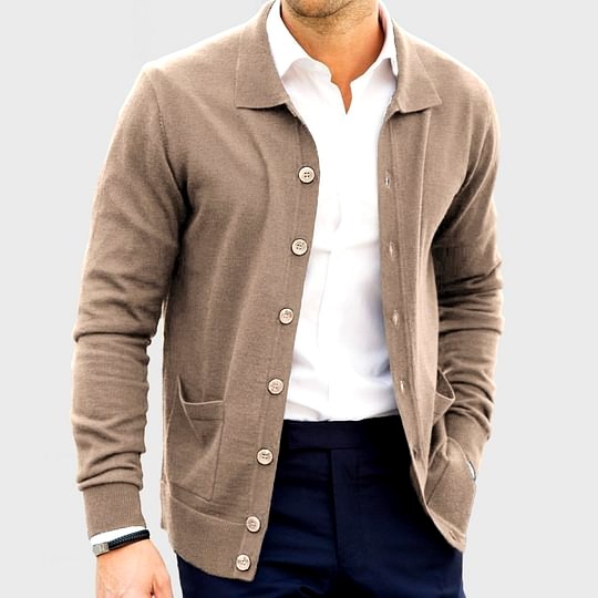 Bobby - Men's Loose Fit Button-Front Cardigan Jacket 1