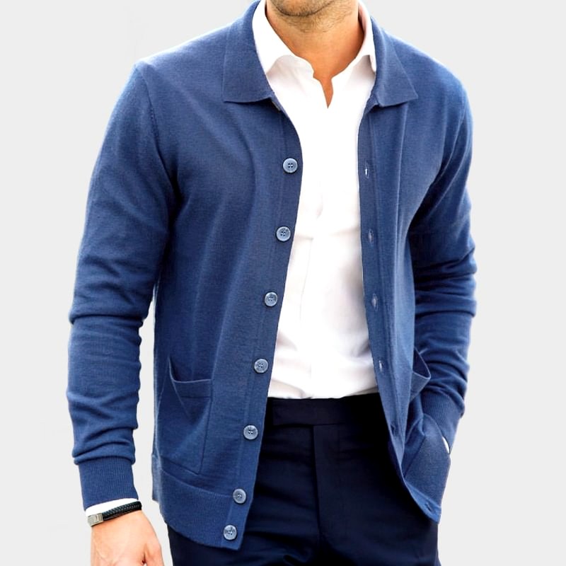 Bobby - Men's Loose Fit Button-Front Cardigan Jacket 2