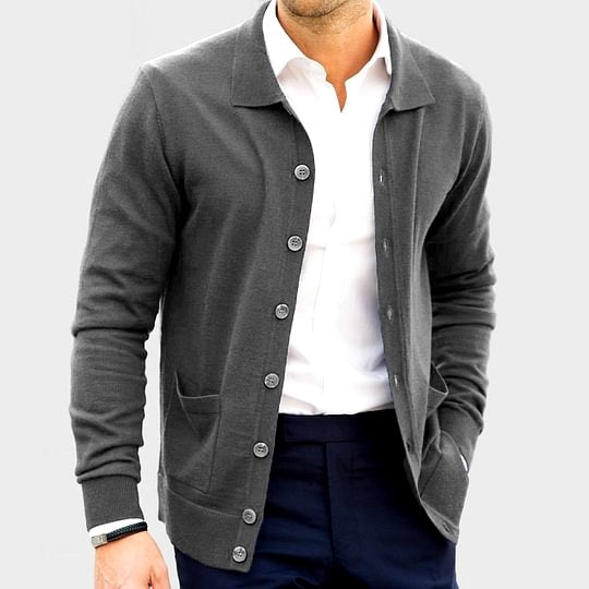 Bobby - Men's Loose Fit Button-Front Cardigan Jacket 3