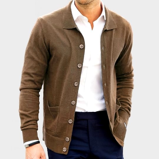 Bobby - Men's Loose Fit Button-Front Cardigan Jacket 4