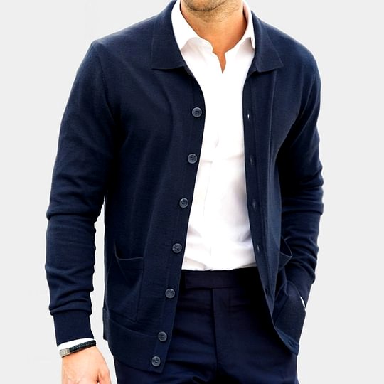 Bobby - Men's Loose Fit Button-Front Cardigan Jacket 5