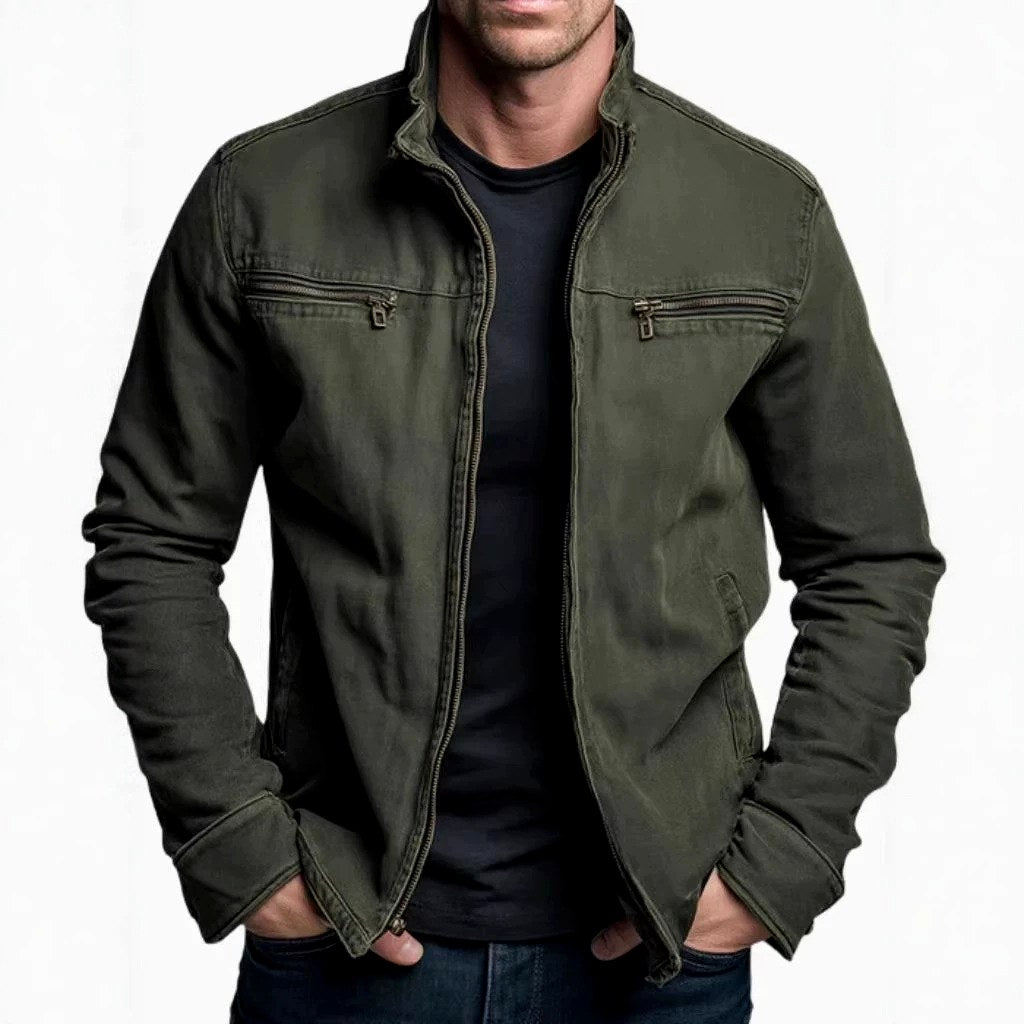Bradley - Men's Stand Collar Zip-Up Fall Jacket with Pockets 1