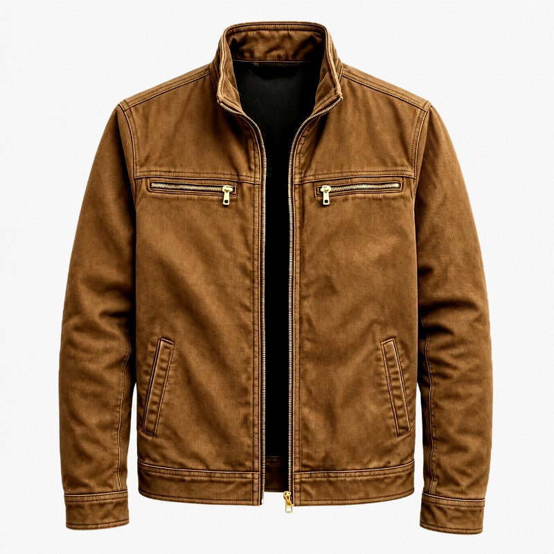 Bradley - Men's Stand Collar Zip-Up Fall Jacket with Pockets 2