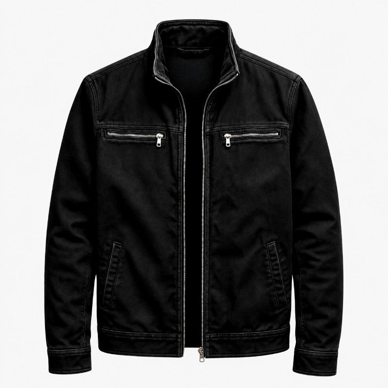 Bradley - Men's Stand Collar Zip-Up Fall Jacket with Pockets 3