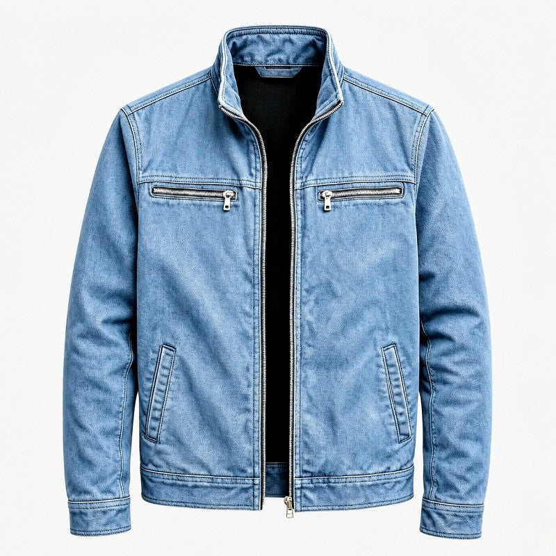 Bradley - Men's Stand Collar Zip-Up Fall Jacket with Pockets 4