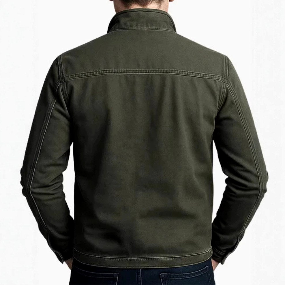 Bradley - Men's Stand Collar Zip-Up Fall Jacket with Pockets 5