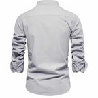 Branson - Men's Slim Fit Mandarin Collar Long Sleeve Shirt 10