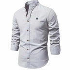 Branson - Men's Slim Fit Mandarin Collar Long Sleeve Shirt 5