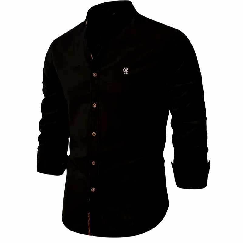 Branson - Men's Slim Fit Mandarin Collar Long Sleeve Shirt 6