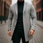 Brennon - Men's Tailored Wool Overcoat