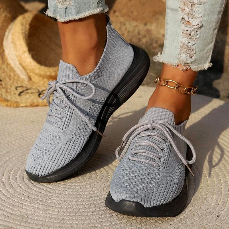 Brunhilde - Women's Knit Walking Sneakers