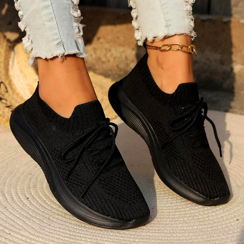 Brunhilde - Women's Knit Walking Sneakers