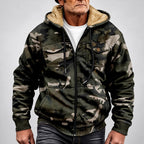 Cael - Men's Camouflage Fleece-Lined Hooded Jacket 1