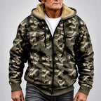 Cael - Men's Camouflage Fleece-Lined Hooded Jacket 2