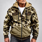 Cael - Men's Camouflage Fleece-Lined Hooded Jacket 3