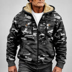 Cael - Men's Camouflage Fleece-Lined Hooded Jacket 4